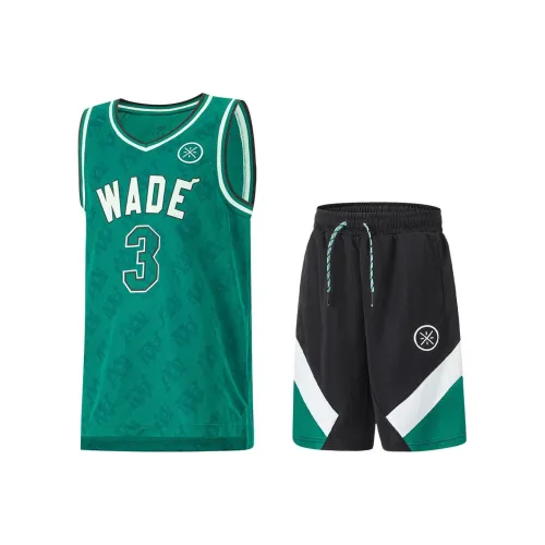 LINING YOUNG Повседневная спортивная одежда Wade Jacquard С принтом по всей поверхности Каменно-зеленый Подростки