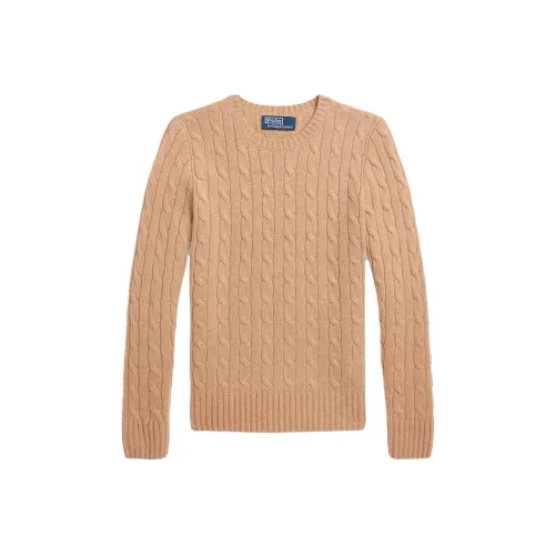 Polo Ralph Lauren Детская одежда FW23 Кашемировый свитер Коричневый для малыша