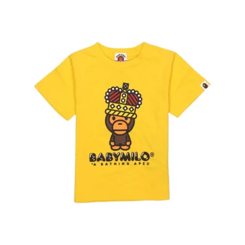 A BATHING APE T-рубашка Желтая для детей 3-7 лет