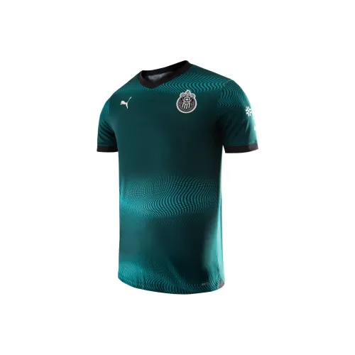 PUMA Chivas Детский 2024 Альтернативный Комплект Replica Футбол Джерси T Рубашка Малахитового Цвета