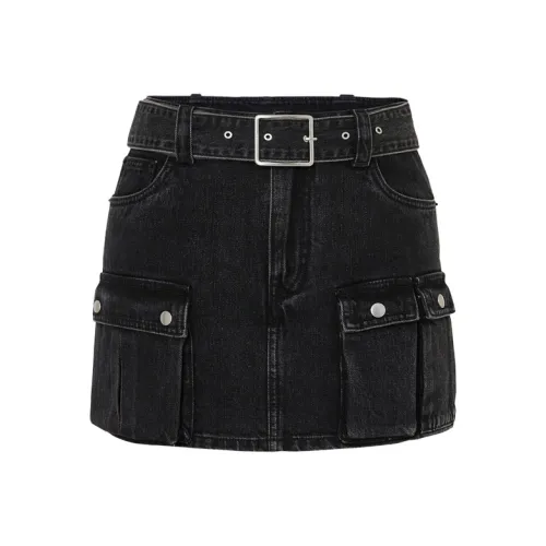 MOCO Джинсовые шорты Женские Деним Черный