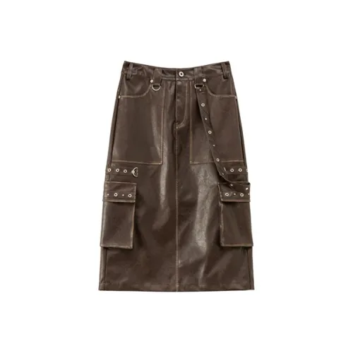 NO ONE ELSE Повседневные короткие юбки Женские Кофе