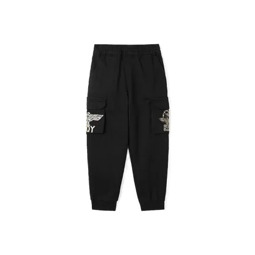 BOY JUNIOR Черные Kids Вязаные Тренировочные Брюки