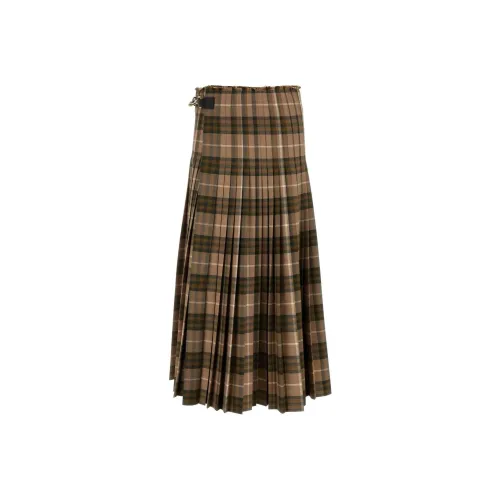 Burberry Повседневный Длинный Юбка Женские Коричневый