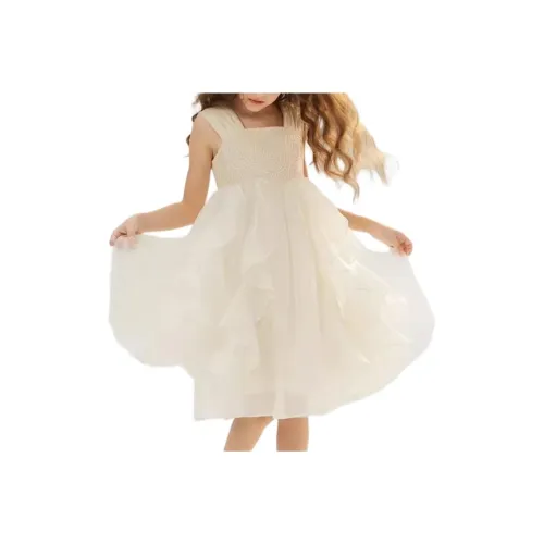 E.I Детское платье экрю для дошкольников