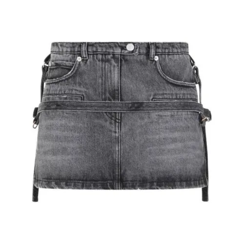 COURREGES Джинсовые короткие юбки Женские Серый