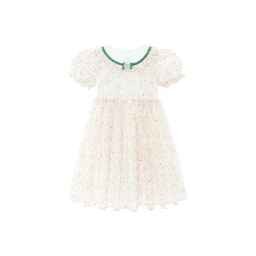 Disney Детское платье бежевый цвет цветочный для детей 3-7 лет