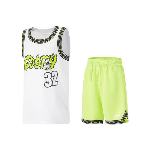 LINING YOUNG x DISHINIGAOFEI LIANMINGKUAN Повседневная спортивная одежда Гуфи Тисненый Полный принт Белый Детский