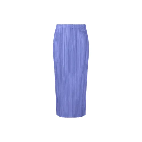PLEATS PLEASE ISSEY MIYAKE Повседневная длинная юбка женская фиолетовая