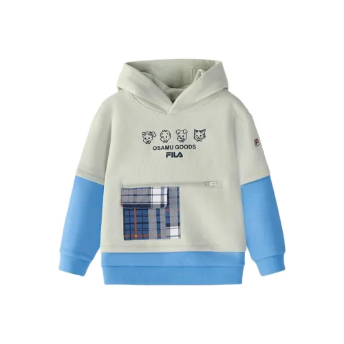 FILA KIDS x YUANTIANZHI LIANMINGKUAN Толстовка Светло-зеленый Серый для детей 3-7 лет