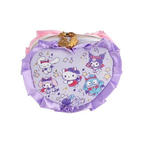 Sanrio PU (полиуретан) Сердце Формированная Сумка Клатч Мини Женская Фиолетовая и Розовая