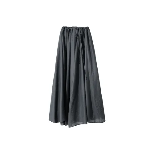 AMII Женские Повседневные Длинные Юбки