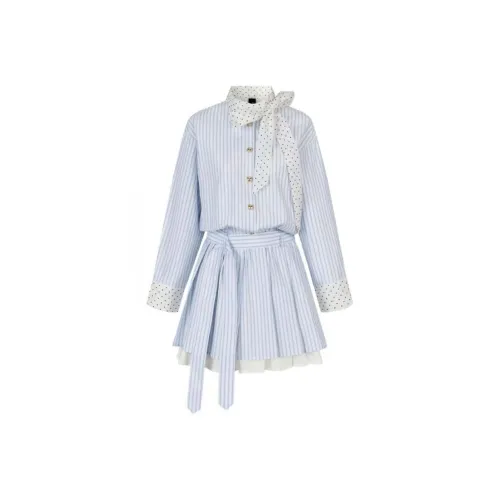 NOOING Длинное платье с длинными рукавами женское