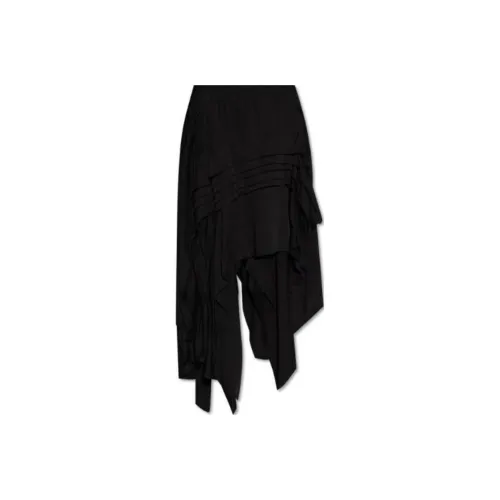 Yohji Yamamoto Черные Женские Повседневные Длинные Юбки