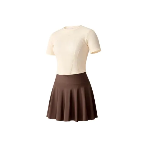 ANTA Двухкомпонентный купальник женский цвет экрю кофейный