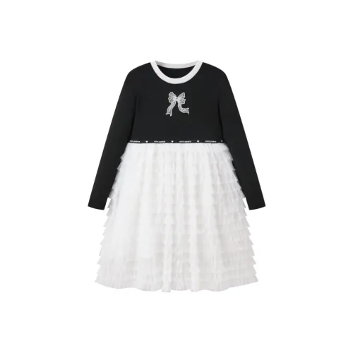Mini Peace Детское платье черного цвета