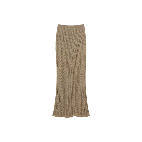 TWINSET Milano SS25 Повседневный Длинный Юбка Женские Хаки