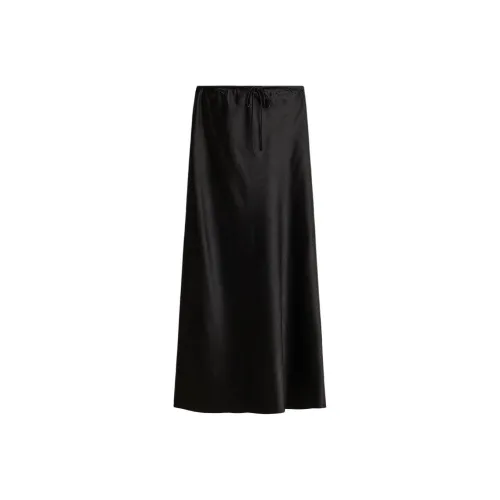 H&M Черные Женские Повседневные Длинные Юбки