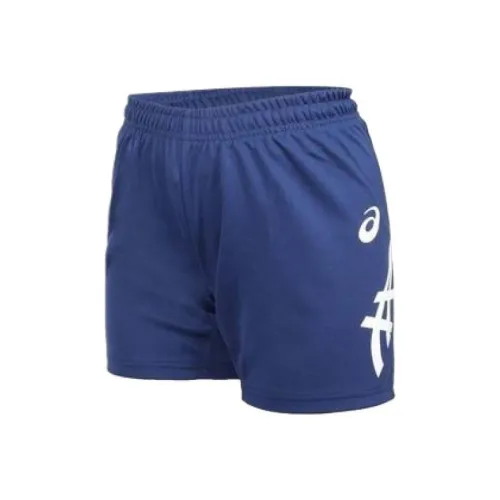 Asics Спортивные шорты Женские Темно-синий Синий Белый