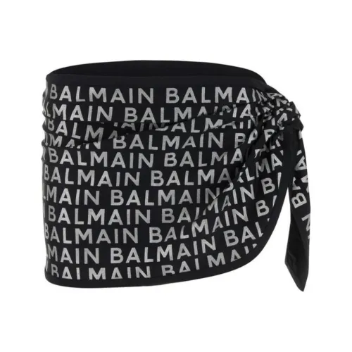 BALMAIN Облегающая юбка Женская Черная