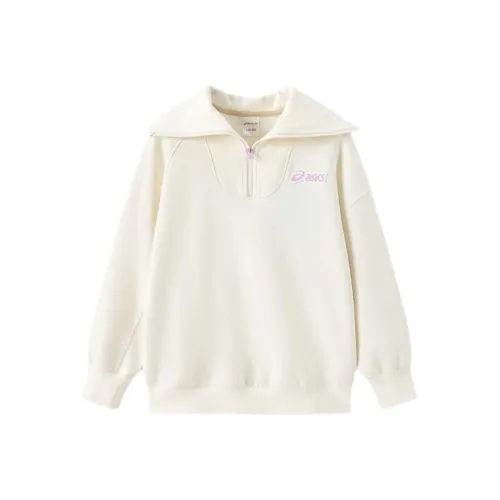 Asics Японский стиль Легкий тренд Толстовка Экрю Подростки