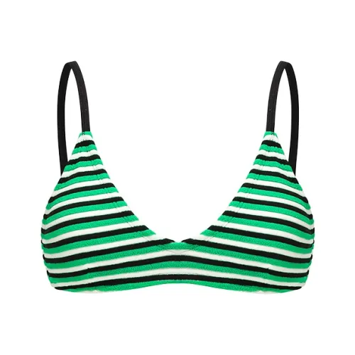 YUKARI SWIM Бикини Женские Черный Зеленый Белый Полосы