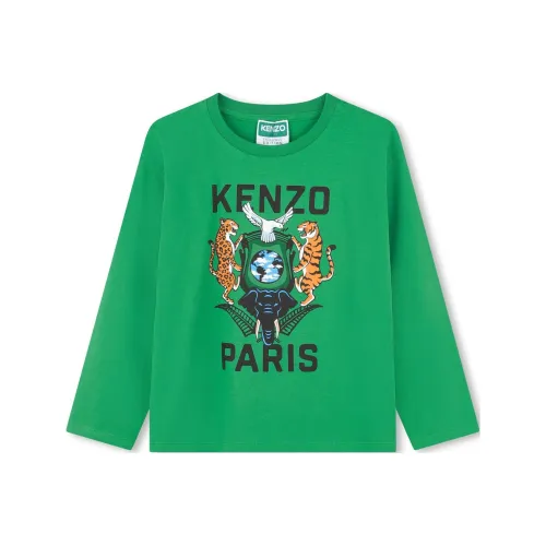 KENZO T-рубашка SS24 Ярко-зеленая Детская