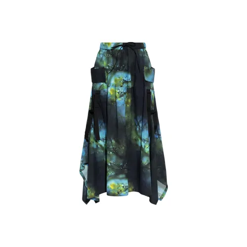 Y 3 Повседневная длинная юбка женская черная