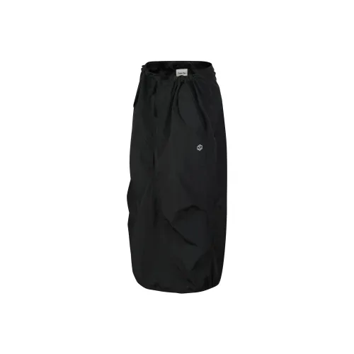 GUUKA TECH Повседневная длинная юбка женская черная
