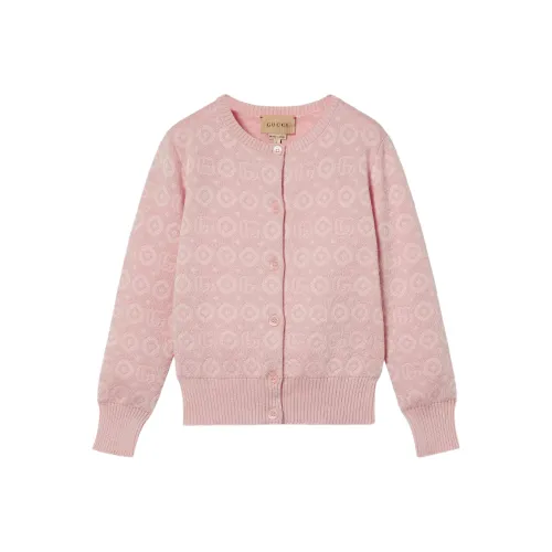 GUCCI Свитер FW24 Серый Розовый Детский