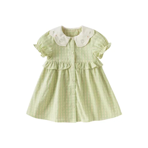 DAVE BELLA Платье Зеленая Клетка Дети Возраст 3-7 Лет