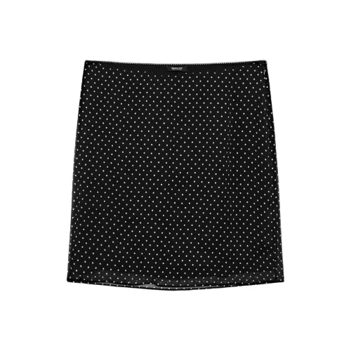 Massimo Dutti Повседневные короткие юбки Женские Черный