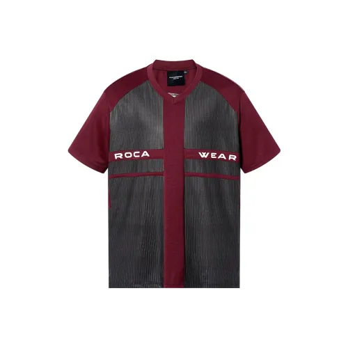 ROCAWEAR Темно-красная унисекс футболка