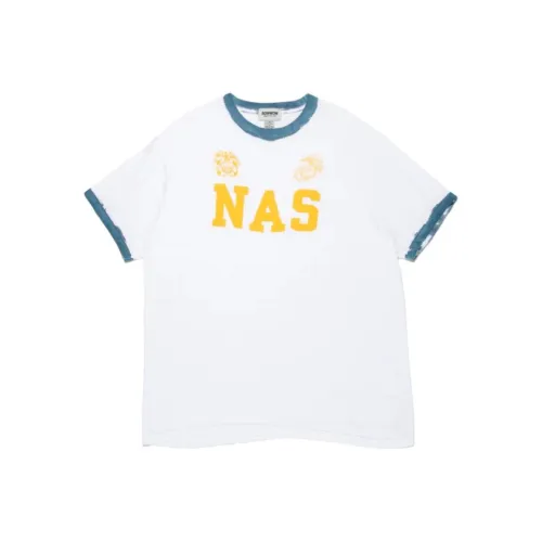 Bowwow SS25 NAVAL AIR STATION Комбинированный Tee T Рубашка Унисекс