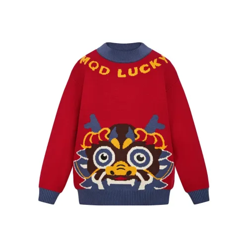 MQD Год дракона Коллекция Трикотаж Китайский Красный Детский