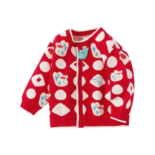 BALABALA Свитер Белый Красный Тон Infant и Toddler