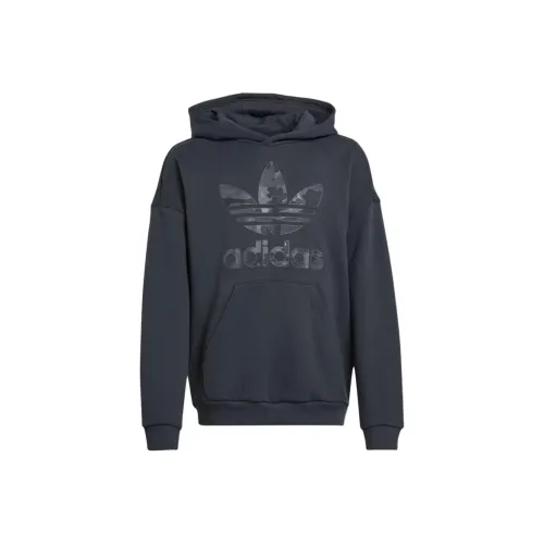Adidas Originals Trefoil Hoodie Толстовка Угольно-черный Подростки