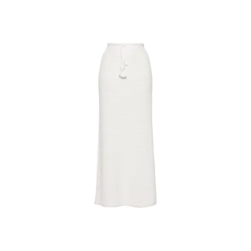 Self Portrait Casual Long Skirt Women's White