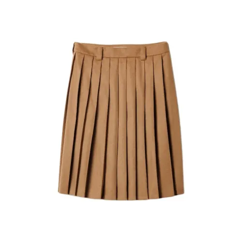 MIU MIU Повседневный длинный юбка женский верблюжий коричневый