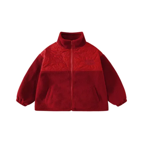 Ueki x My Dad Was A Dragon Вельвет Feel Пальто Детское Красное