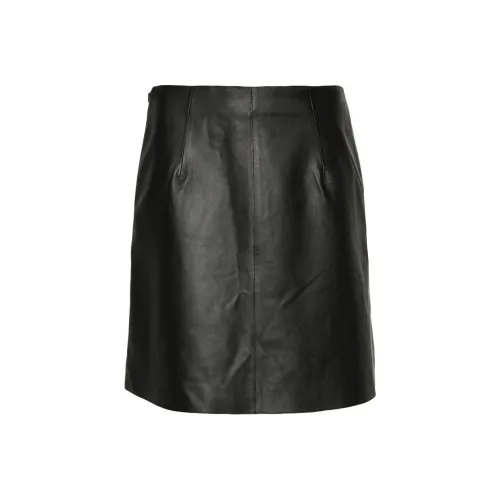 By Malene Birger COPENHAGEN MBC SS24 Кожаные короткие юбки Женские Черный