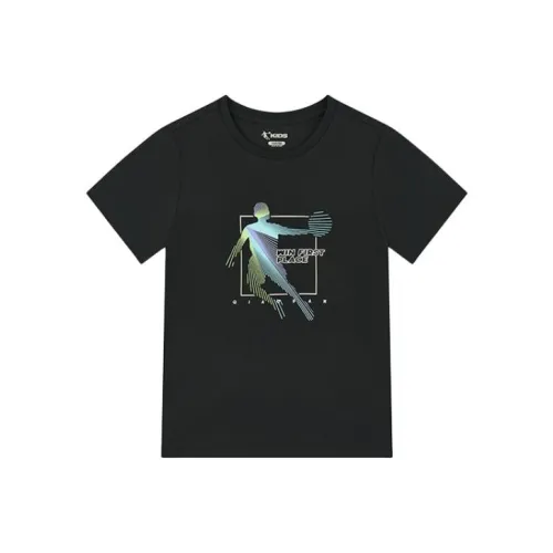 QIAODAN Черная Kids T-рубашка