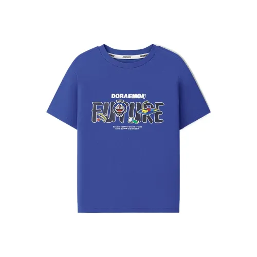 Skechers Kids x DUOLAI A MENG LIANMINGKUAN T-рубашка Внимание-привлекающий Синий Подростки