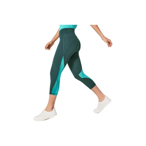 lululemon Mix And Сетка Спортивные брюки Женские Темно-зеленый