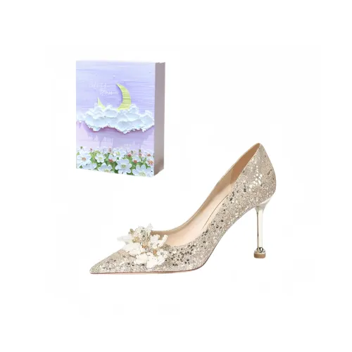 ROBINHOOD Фиолетовая луна Галактический Коробка Узкий каблук Высокие каблуки Женские