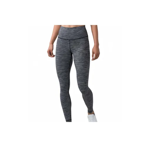 lululemon Wunder Under Спортивные брюки HIGH RISE Тесный крой Женские Серый Белый