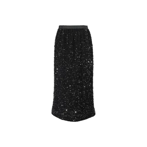 DPLAY Повседневный Длинный Юбка Женская Классический Черный