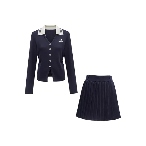 FINDSME GAGA Комплект с юбкой Женская Королевский синий