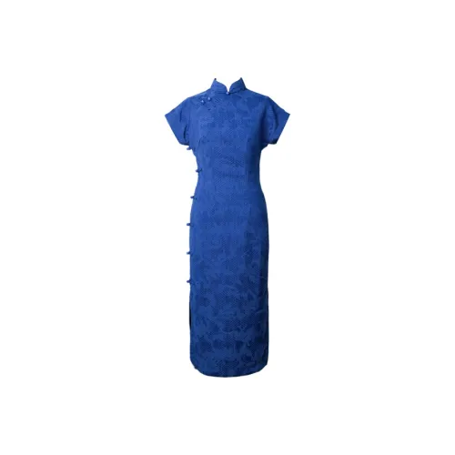 Одежда Cut By Time Чонсам Женская Королевский Синий