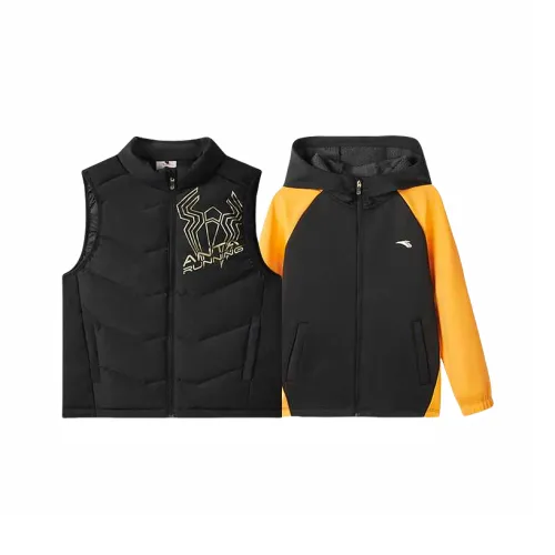 Antakids Пуховый жилет 2 предмета комплект мечтательный черный для детей 3-7 лет